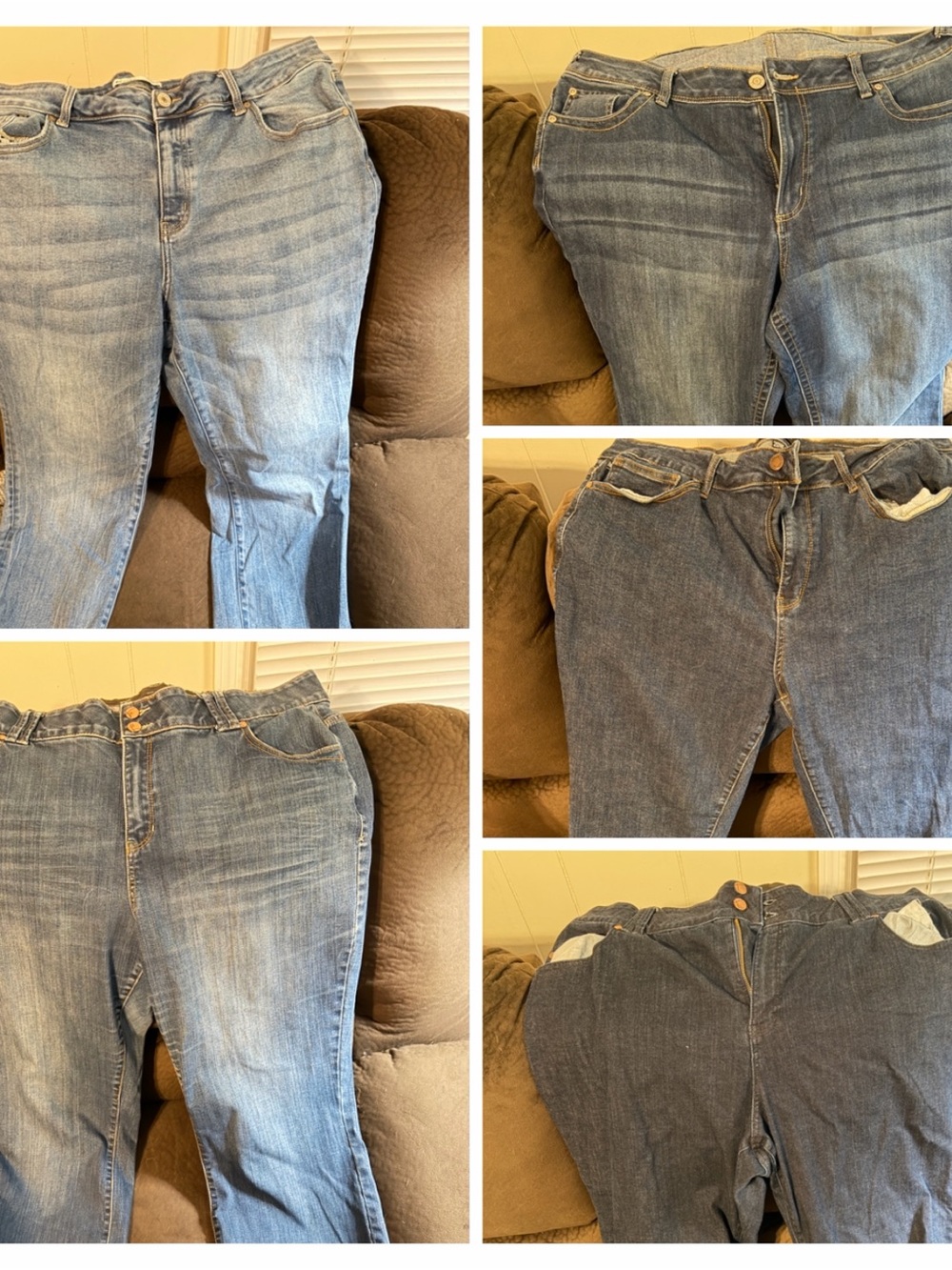 5 pairs 20-22W jeans Judy Blue, Kan Kan, Maurice’s